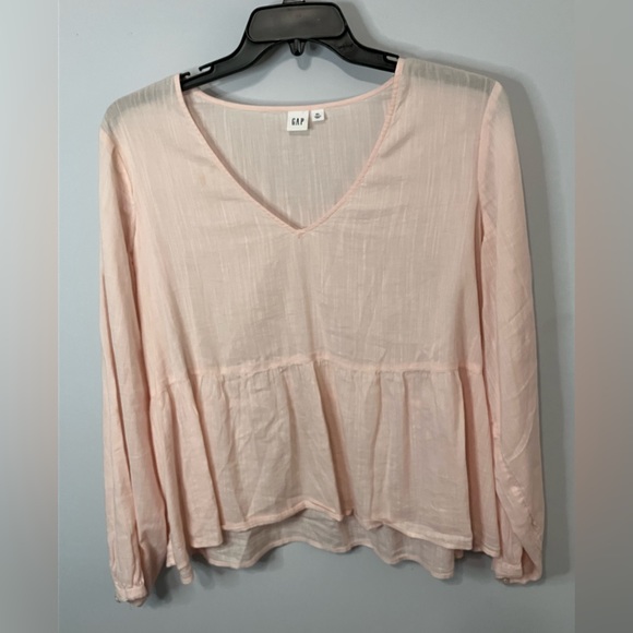 GAP Tops - NWT GAP blush colored linen-like boho top sz XL
